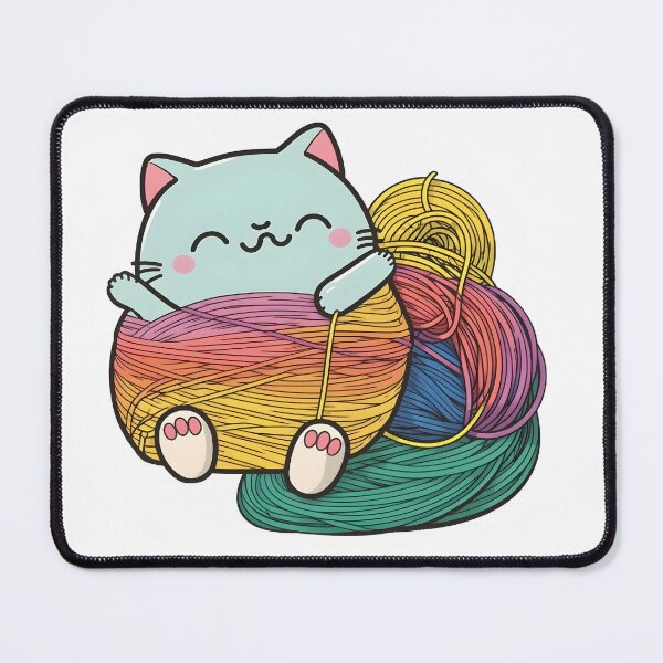Item preview, cat playing with a ball of string designed and sold by CustomPrintHub.
