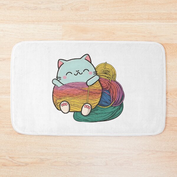 Item preview, cat playing with a ball of string designed and sold by CustomPrintHub.