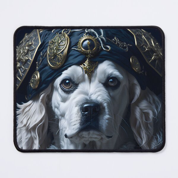 Item preview, Steampunk Pirate Dog - The White Furry Corsair designed and sold by nouveaudecor.