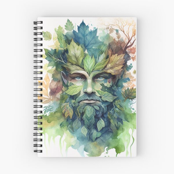 Item preview, Green Man - Woodland Witchy Greenman Nature God designed and sold by MoonBohemian.