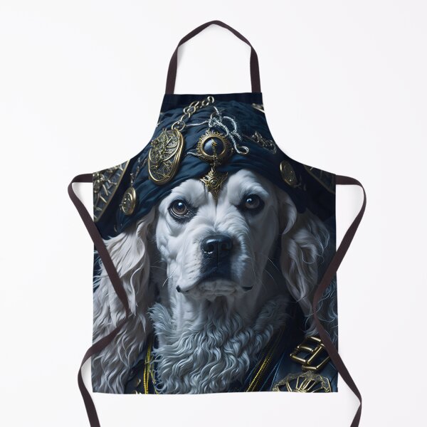Item preview, Steampunk Pirate Dog - The White Furry Corsair designed and sold by nouveaudecor.