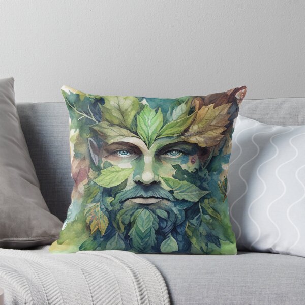 Item preview, Green Man - Woodland Witchy Greenman Nature God designed and sold by MoonBohemian.