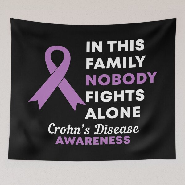 Item preview, In This Family Nobody Fights Alone Crohn's Disease Awareness designed and sold by Color-Sparkle.