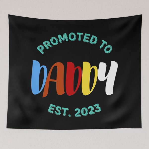 Item preview, Colorful Blue Promoted to Daddy Est 2023 Future Dad Announcement Gift for Father designed and sold by sinceanna.