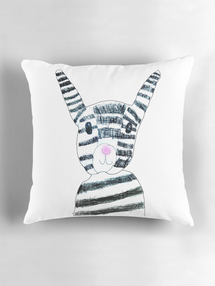 Thumbnail 3 of 4, Pillow, The Rabbit design designed and sold by ArtIssa.