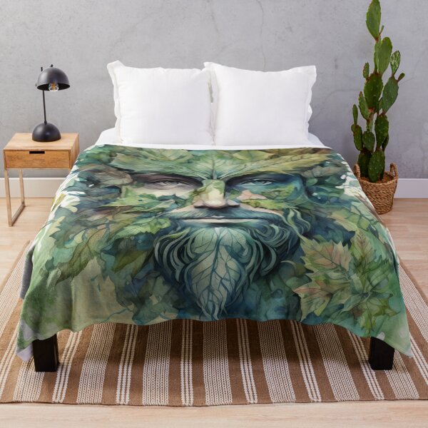 Item preview, Green Man - Woodland Witchy Greenman Nature God designed and sold by MoonBohemian.