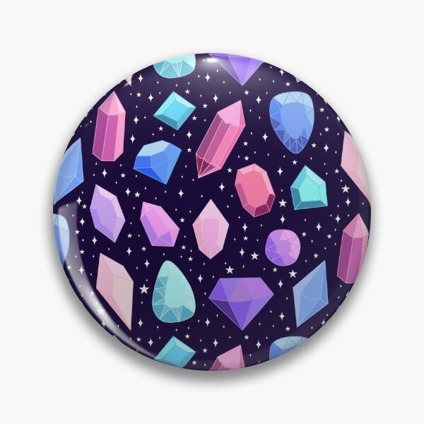 Item preview, Cute colorful fantasy gems and crystals pattern  designed and sold by Yarafantasyart.