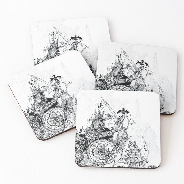 Item preview, GOTHIC WARRIORS / BARBARIAN KNIGHTS Black White Fantasy Collection designed and sold by BulganLumini.