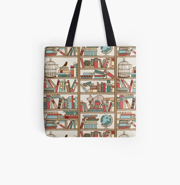 Bookshelf No.2 All Over Print Tote Bag