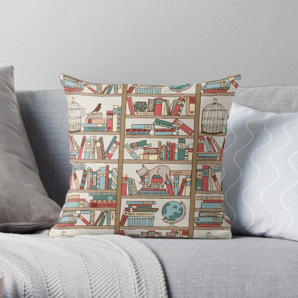 Bookshelf No.2 Throw Pillow