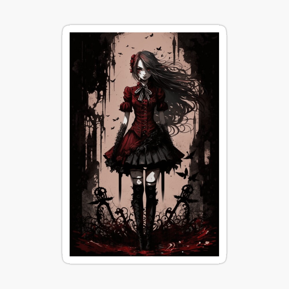 Anime girl gothic on Craiyon
