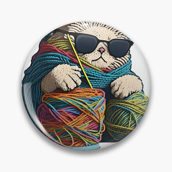 Item preview, cat playing with a ball of string designed and sold by CustomPrintHub.