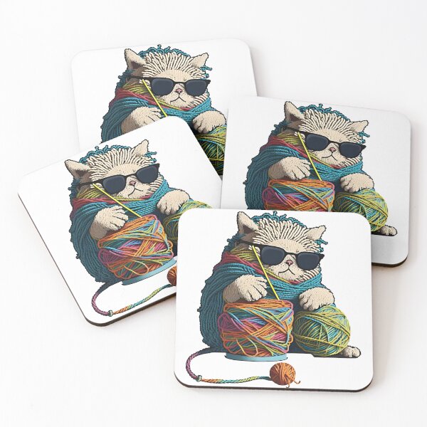 Item preview, cat playing with a ball of string designed and sold by CustomPrintHub.