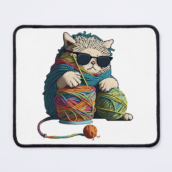 Item preview, cat playing with a ball of string designed and sold by CustomPrintHub.