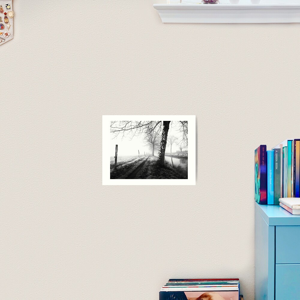 Misty trees Art Print