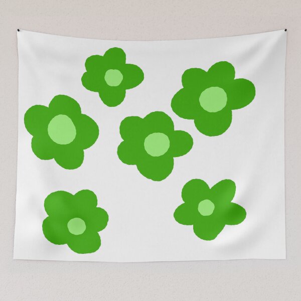 Item preview, small green flowers designed and sold by ARTbySofidz.