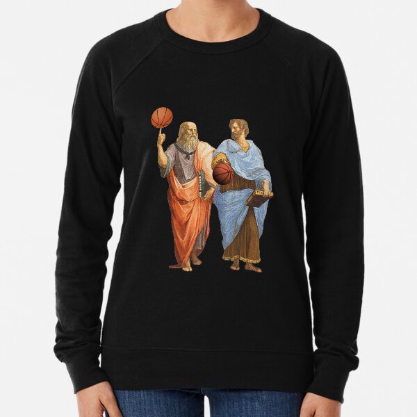 Plato and Aristotle in Epic Basketball Match Lightweight Sweatshirt