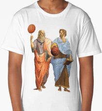 Plato and Aristotle in Epic Basketball Match Long T-Shirt