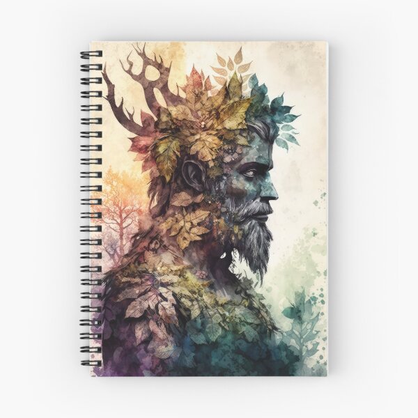Item preview, Green Man - Woodland Witchy Greenman Nature God designed and sold by MoonBohemian.