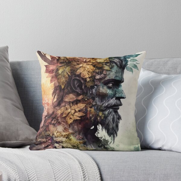 Item preview, Green Man - Woodland Witchy Greenman Nature God designed and sold by MoonBohemian.