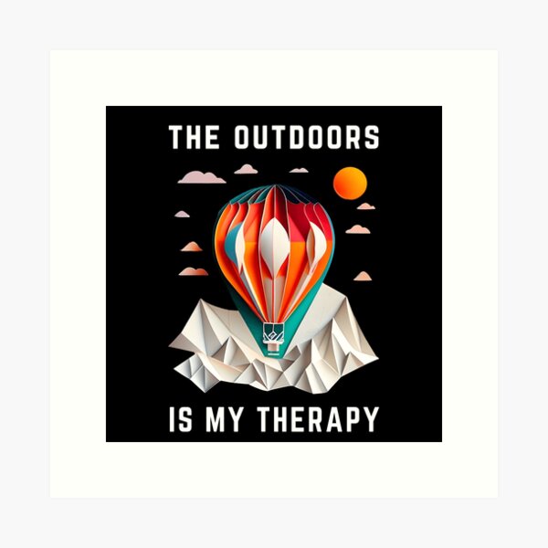 Item preview, The Outdoors Is My Therapy - Hot Air Balloon - The Cut-Out Collection designed and sold by FiveIntentions.