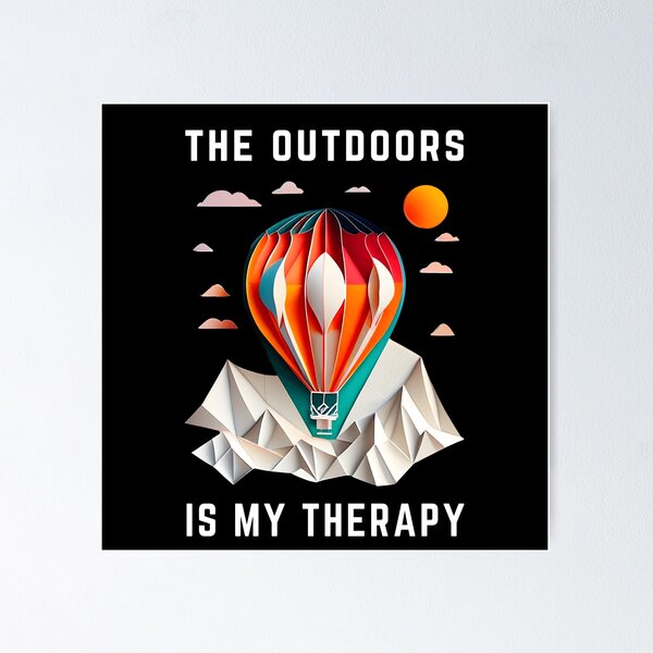 Item preview, The Outdoors Is My Therapy - Hot Air Balloon - The Cut-Out Collection designed and sold by FiveIntentions.