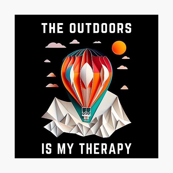 Item preview, The Outdoors Is My Therapy - Hot Air Balloon - The Cut-Out Collection designed and sold by FiveIntentions.