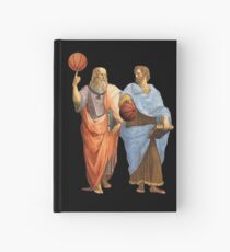 Plato and Aristotle in Epic Basketball Match Hardcover Journal