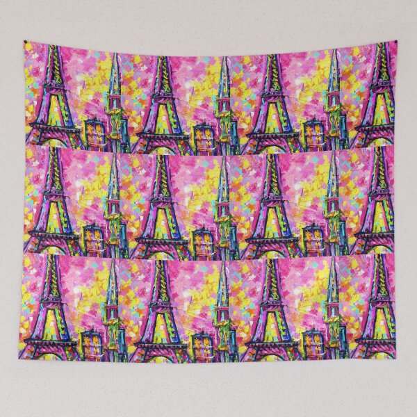 Item preview, Eiffel Tower in Van Gogh Style Abstract Painting Wall Art designed and sold by brilliant-com.