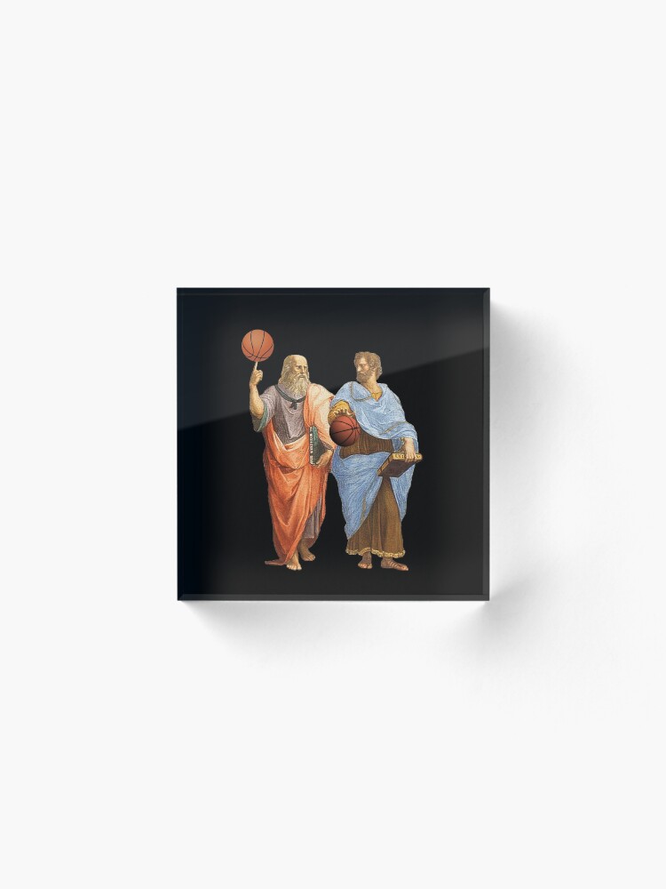 Alternate view of Plato and Aristotle in Epic Basketball Match Acrylic Block