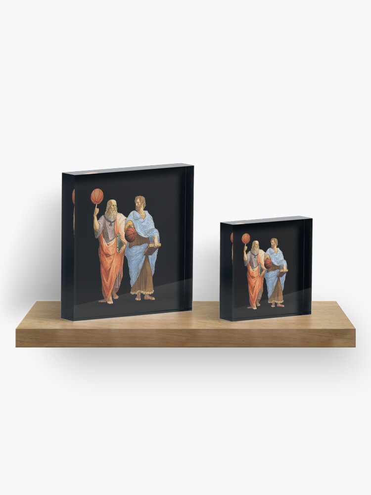 Alternate view of Plato and Aristotle in Epic Basketball Match Acrylic Block