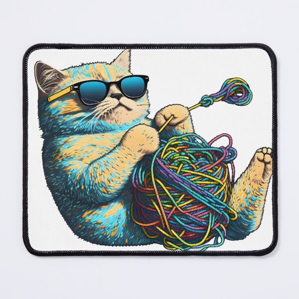 Item preview, cat playing with a ball of string designed and sold by CustomPrintHub.
