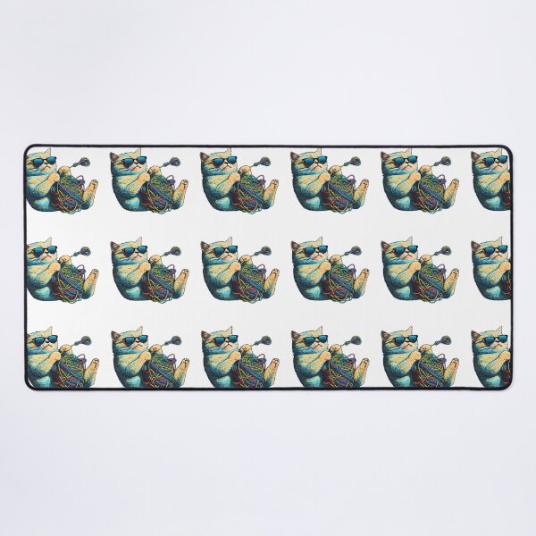 Item preview, cat playing with a ball of string designed and sold by CustomPrintHub.