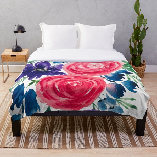 Artikelvorschau, Aquarell-Rosen in dunklem Rosa entworfen und verkauft von JuniperWD.