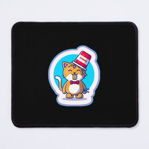 Item preview, Kawaii kitty eating ramen noodle designed and sold by comicc.