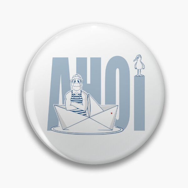Item preview, Ahoy says the sailor and his seagull designed and sold by FrauBlaschi.