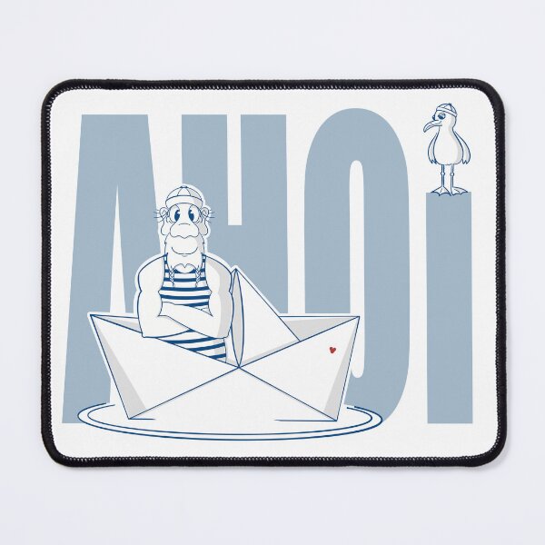 Item preview, Ahoy says the sailor and his seagull designed and sold by FrauBlaschi.