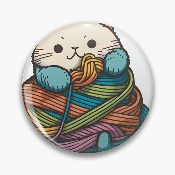 Item preview, cat playing with a ball of string designed and sold by CustomPrintHub.