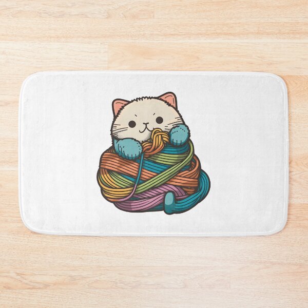 Item preview, cat playing with a ball of string designed and sold by CustomPrintHub.