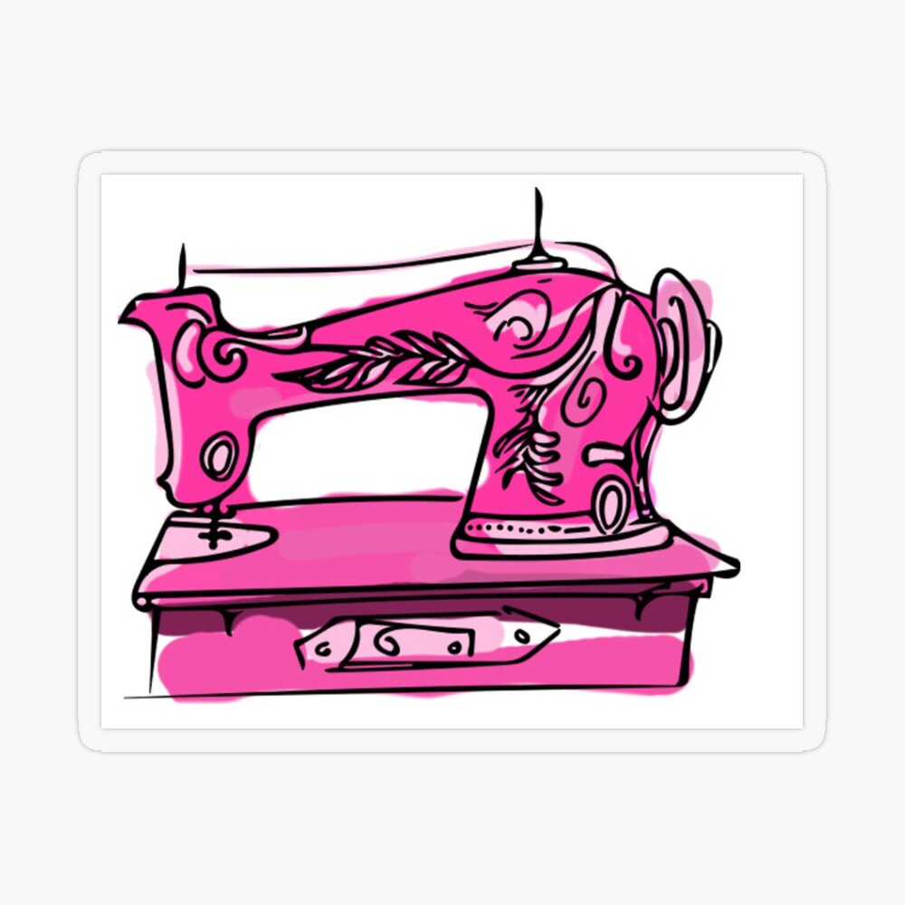 Sewing Machine With Heartbeat Metal Sign I'd Rather Be Quilting