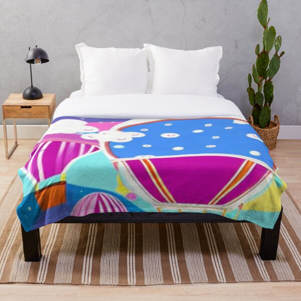 Item preview, Hot Air Balloons Floating in the Blue Sky designed and sold by FlowingMovement.