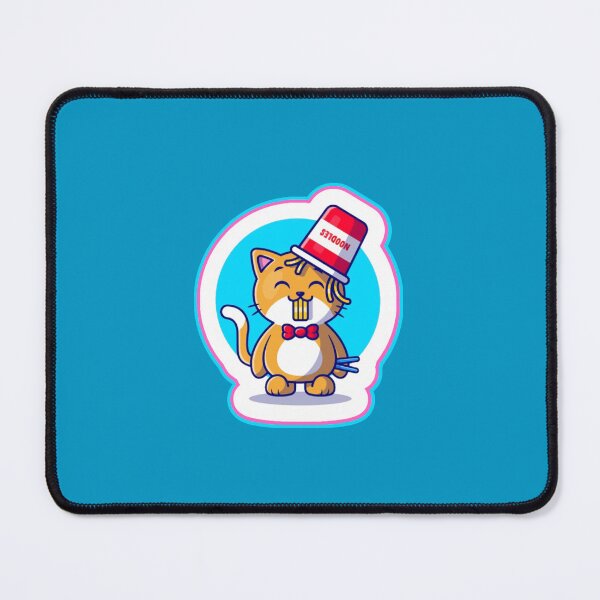 Item preview, Kawaii kitty eating ramen noodle designed and sold by comicc.