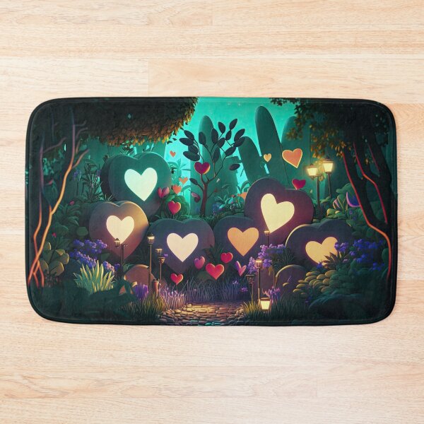 Item preview, Love Garden - Enchanted Fantasy Love Garden with Love Heart Sculptures  - Original Artwork designed and sold by CloudofKnowing.