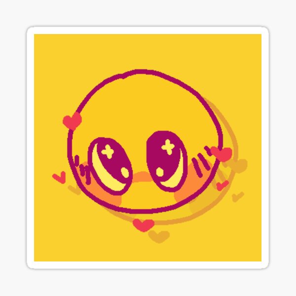 Blushing cursed emoji Sticker for Sale by Shred-Lettuce