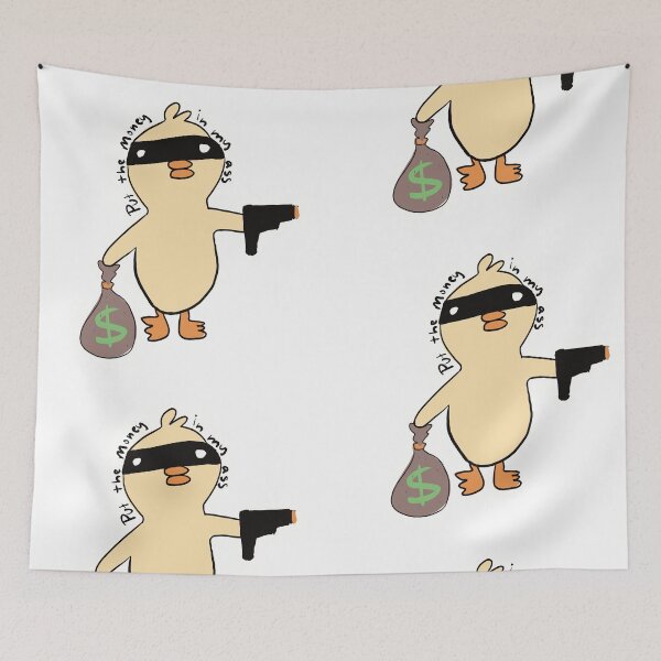 Item preview, Robbery Duck Put the Money in The Bag  designed and sold by JadedLilacsArt.