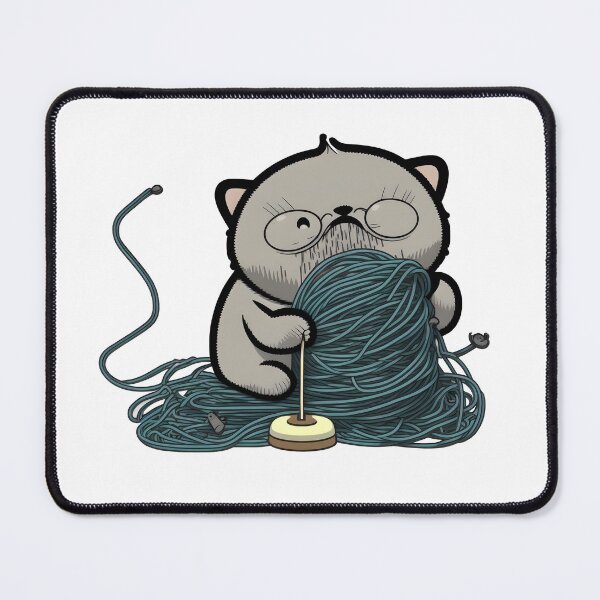Item preview, Evil cat playing with a ball of string designed and sold by CustomPrintHub.