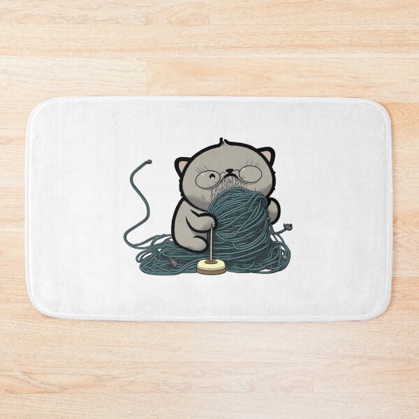 Item preview, Evil cat playing with a ball of string designed and sold by CustomPrintHub.