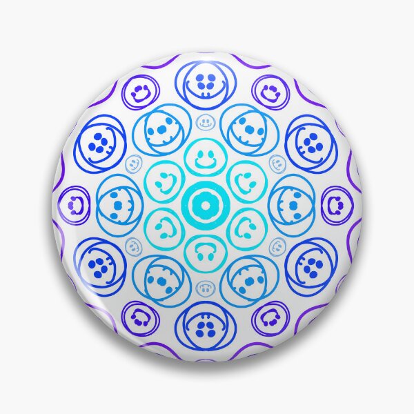 Item preview, Transparent Cursed Kaleidoscope - Blue Smiley designed and sold by FinapplePudding.