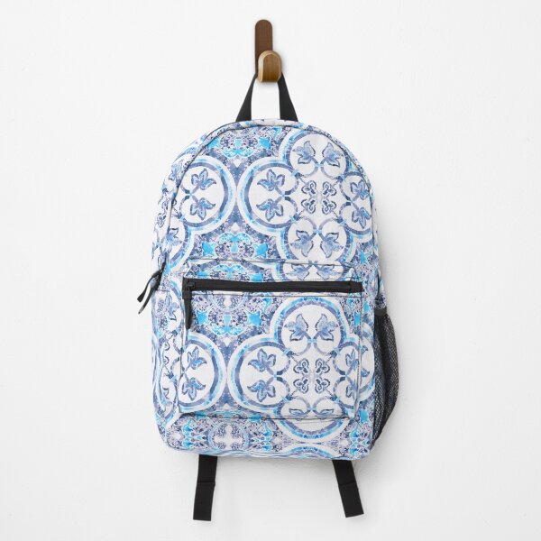 Item preview, Azulejos watercolor tiles blue designed and sold by Alessandro Remo Mazzoni Remotextiles.