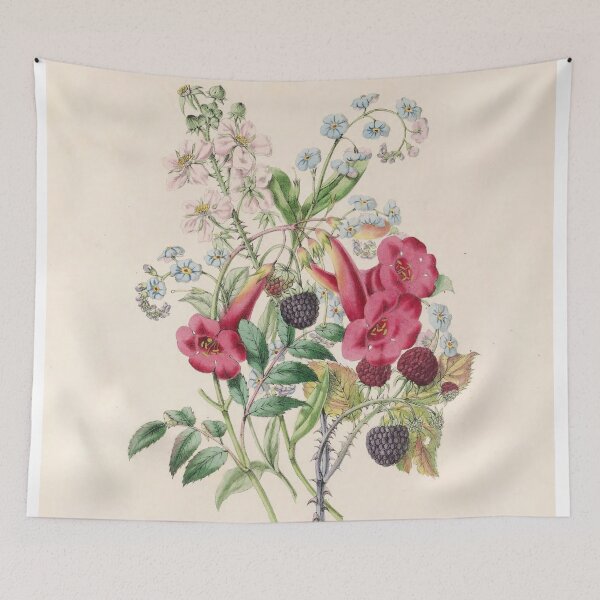 Item preview, Antique Wildflower Watercolor Painting Artwork | Vintage Still Life | Botanical Art | Floral Art | Line Art designed and sold by archerfield.